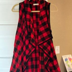 Buffalo plaid vest